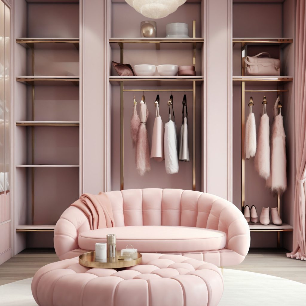 rendering elegant neoclassical interior